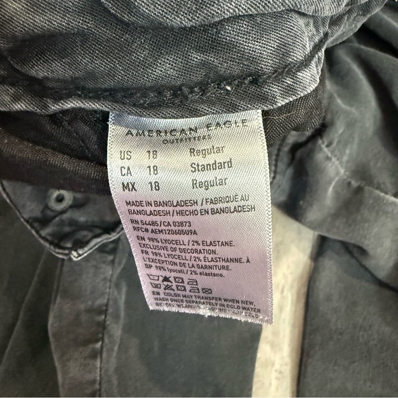 American Eagle Stretch Gray Cargo Pants Size 18 - Picture 5 of 7